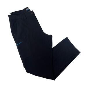 Amazon Luly Yang Womens XL Employee Uniform Cargo Work Pants Straight Leg Black